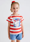 Blusa M/C Rayas Rojo Niña Mayoral M3045 Mayoral