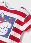 Blusa M/C Rayas Rojo Niña Mayoral M3045 Mayoral