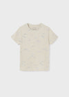 Playera M/C Estampada Beige Niño Junior Mayoral M6012 Mayoral