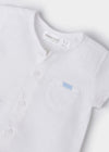 Conjunto Short Rayas Camisa M/C Lino Azul Cielo Bebe Niño Mayoral M1213 Mayoral