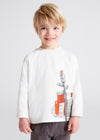 Playera M/L Estampada Beige Niño Mayoral M4012 MAYORAL