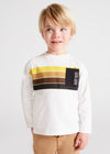 Playera M/L Rayas Beige-Oro Niño Mayoral M4016 MAYORAL