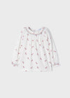 Blusa M/L Nido Abeja Beige-Rosado Niña Mayoral M4028 MAYORAL