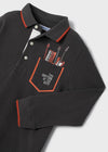 Polo M/L Bolsillo Serigrafiad Gris Niño Mayoral M4179 MAYORAL