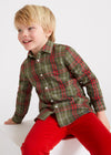 Camisa M/L Cuadros Verde/Rojo Niño Mayoral M4189 MAYORAL