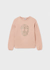 Blusa M/L Calavera Rosa Niña Junior Mayoral M7026 MAYORAL