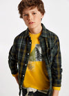 Camisa M/L Cuadros Verde/Amarillo Niño Junior Mayoral M7166 MAYORAL