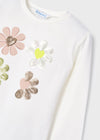 Conjunto Leggings Blusa M/L Flores Beige Niña Mayoral M4777 MAYORAL
