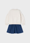 Conjunto Falda Felpa Blusa M/L Beige Niña Mayoral M4980 MAYORAL
