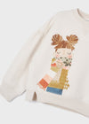 Conjunto Falda Felpa Blusa M/L Beige Niña Mayoral M4980 MAYORAL