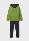Pants Sudadera Con Capucha Verde Niño Junior Mayoral M7822 MAYORAL