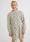 Vestido De Felpa Estampado Corazones Beige Niña Junior Mayoral M7946