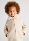 Abrigo De Rizo Beige Niña Mayoral M4484 MAYORAL