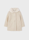 Abrigo De Rizo Beige Niña Mayoral M4484 MAYORAL