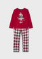 Pijama M/L Pantalon Cuadros Rojo Niña Mayoral M4759