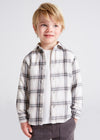 Camisa M/L Cuadros Beige-Negro Niño Mayoral M4189 MAYORAL