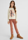 Pantalon Largo Pana Lisa Rosa Rubor Niña Junior Mayoral M7589 MAYORAL