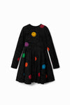 Vestido M/L Negro Happy Face Niña Desigual DESIGUAL