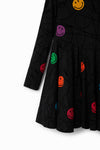 Vestido M/L Negro Happy Face Niña Desigual DESIGUAL