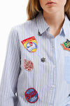 Camisa M/L Rayas Apliques Cielo Dama Desigual DESIGUAL