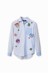 Camisa M/L Rayas Apliques Cielo Dama Desigual DESIGUAL