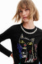 Blusa M/L Collar Desmontable Negro Dama Desigual