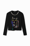 Blusa M/L Collar Desmontable Negro Dama Desigual DESIGUAL
