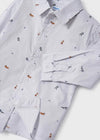 Camisa M/L Estampada Dog Gris Claro Bebe Niño Mayoral M2163 MAYORAL