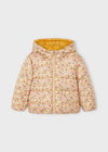 Chamarra Doble Vista Color Ambar Y Estampado Flores Niña Mayoral M4493 MAYORAL