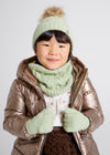 Conjunto Gorro Y Bufanda Tejida Color Aloe Niña Mayoral M10344 MAYORAL