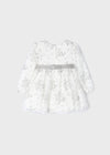 Vestido Tul Crudo/Plata Bebe Niña Mayoral M2939 MAYORAL