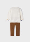 Conjunto Sueter Tejido Pantalon Cafe Bebe Niño Mayoral M2538 MAYORAL