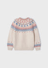 Sueter Tejido Jacquard Color Mazapan Niña Mayoral M4305 MAYORAL