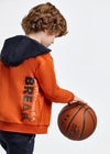 Pants Sudadera Con Cierre Y Gorro "Break" Naranja Niño Junior Mayoral M7821 MAYORAL