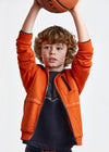Pants Sudadera Con Cierre Y Gorro "Break" Naranja Niño Junior Mayoral M7821 MAYORAL