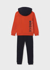 Pants Sudadera Con Cierre Y Gorro "Break" Naranja Niño Junior Mayoral M7821 MAYORAL