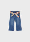 Pantalon Largo Mezclilla Flaret Fit Claro Bebe Niña Mayoral M2542 MAYORAL