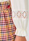 Blusa M/L Combinada Popeli Marfil Niña Abelylula M5629 ABEL Y LULA