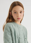 Set Blusa M/C Sueter Tejido Jade Niña Junior Mayoral M7382 MAYORAL