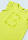 Blusa M/C Bordada Verde Lima Bebe Niña Mayoral M1012 MAYORAL