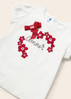 Conjunto Bermuda Satinado Flores Rojo Bebe Niña Mayoral M1282 MAYORAL