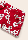 Conjunto Bermuda Satinado Flores Rojo Bebe Niña Mayoral M1282 MAYORAL