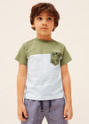Playera M/C Combinada Algodon Verde Niño Mayoral M3006 MAYORAL