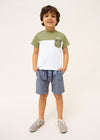 Playera M/C Combinada Algodon Verde Niño Mayoral M3006 MAYORAL