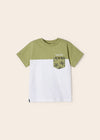 Playera M/C Combinada Algodon Verde Niño Mayoral M3006 MAYORAL
