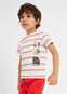 Playera M/C Rayas Apliques Rojo Niño Mayoral M3017