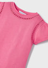 Blusa M/C Bordado Calado Rosa Niña Mayoral M3057 MAYORAL