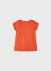 Blusa M/C Serigrafia Naranja Niña Mayoral M3070 MAYORAL