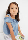 Bluson Tirantes De Mezclilla De Algodon Niña Mayoral M3146 MAYORAL