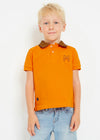 Polo M/C Embossed De Algodon Naranja Niño Mayoral M3155 MAYORAL